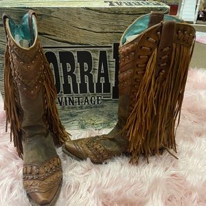 Corral fringe cowgirl boots! These are fabulous! Size 8 1/2! EUC!